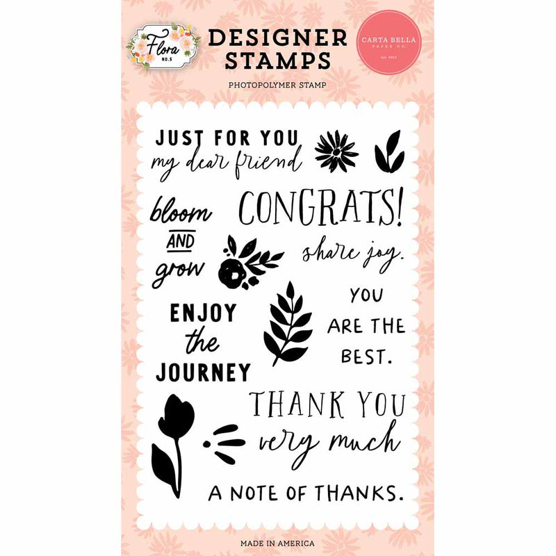 My Dear Friend Stamp Set - Flora No. 5 - Carta Bella