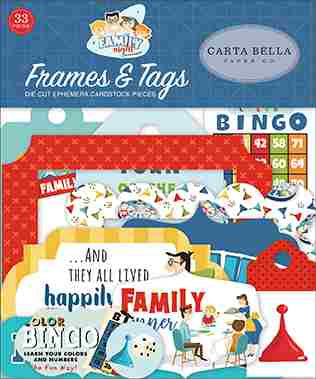 Family Night Frames Tags - Steven Duncan - Carta Bella*