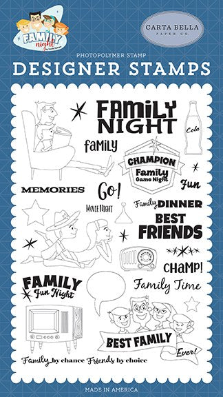 Family Time Stamps-Family Night-Steven Duncan-Carta Bella