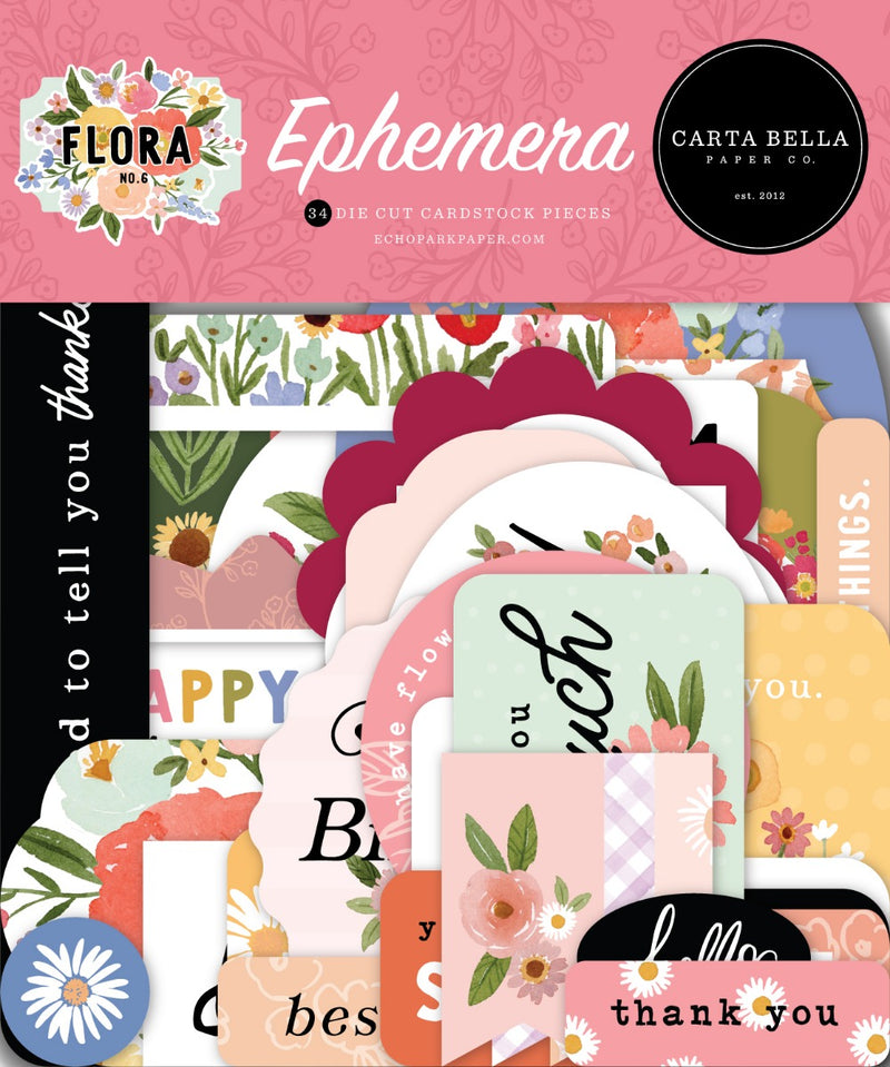 Die Cut Ephemera - Flora No. 6 - Carta Bella Paper