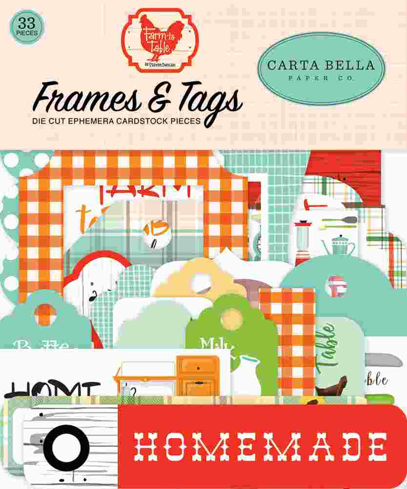 Farm To Table Frames & Tags - Carta Bella