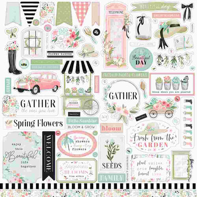 Flower Garden Element Stickers - Carta Bella