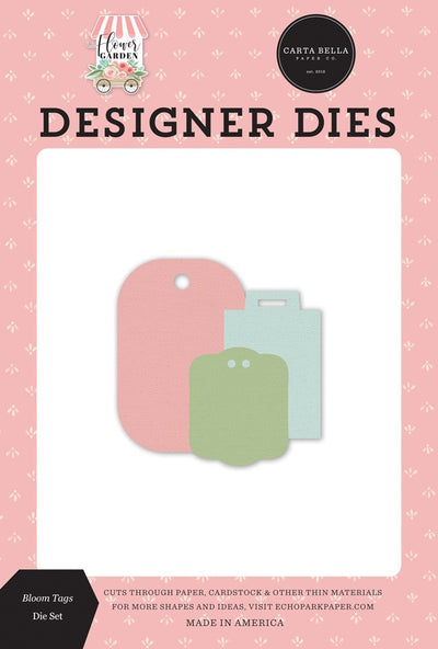 Bloom Tags Dies - Flower Garden - Carta Bella - Clearance