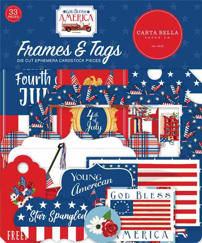 God Bless America Frames & Tags - Carta Bella