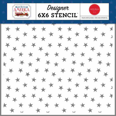 Star Spangled Stencil - God Bless America - Carta Bella