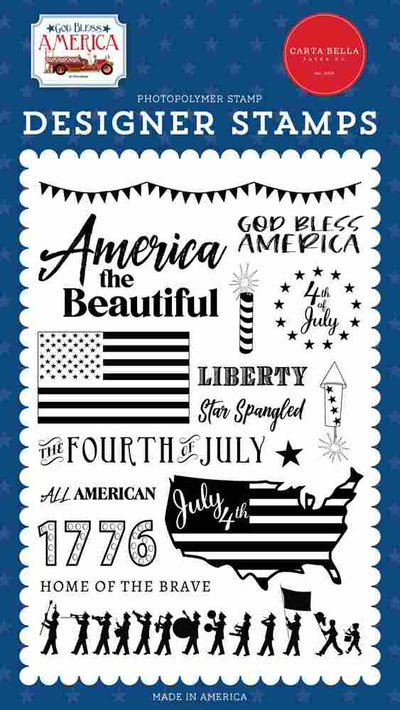 God Bless America Stamps - Carta Bella
