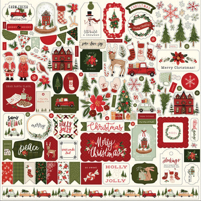 Hello Christmas Element Stickers - Carta Bella