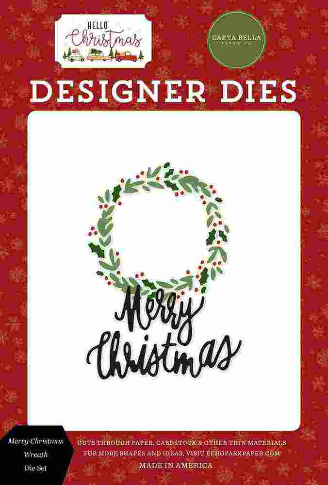 Merry Christmas Wreath Dies-Hello Christmas-Carta Bella