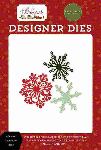 Whimsical Snowflakes Dies - Hello Christmas - Carta Bella - Clearance