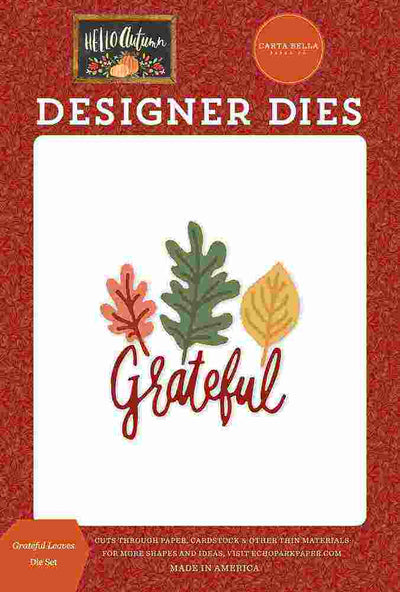 Grateful Leaves Dies - Hello Autumn - Carta Bella - Clearance