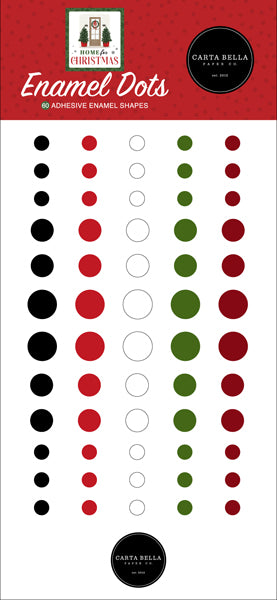 Home For Christmas Enamel Dots - Carta Bella