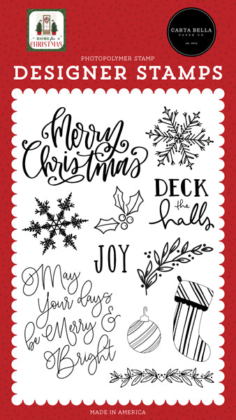 Joy Stamps - Home For Christmas - Carta Bella - Clearance
