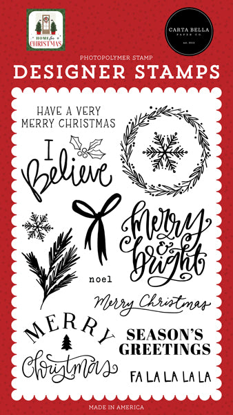 I Believe Stamps - Home For Christmas - Carta Bella - Clearance