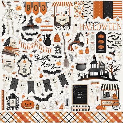 Halloween Market Element Stickers - Carta Bella