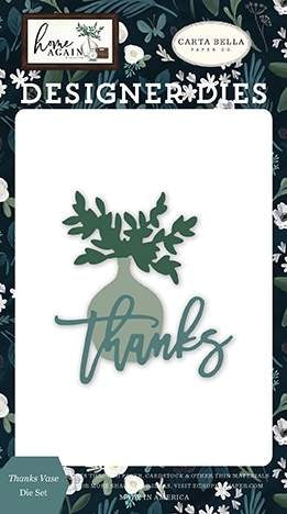 Thanks Vase Die Set-Home Again-Carta Bella