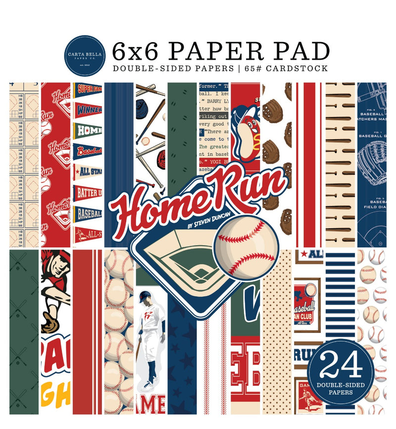 Paper Pad, 6x6 - Steven Duncan - Home Run Collection - Echo Park