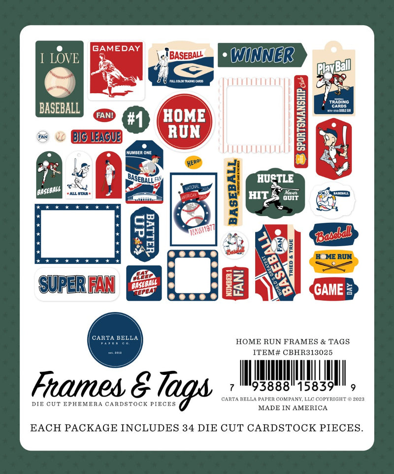Frames and Tags - Home Run Collection - Echo Park