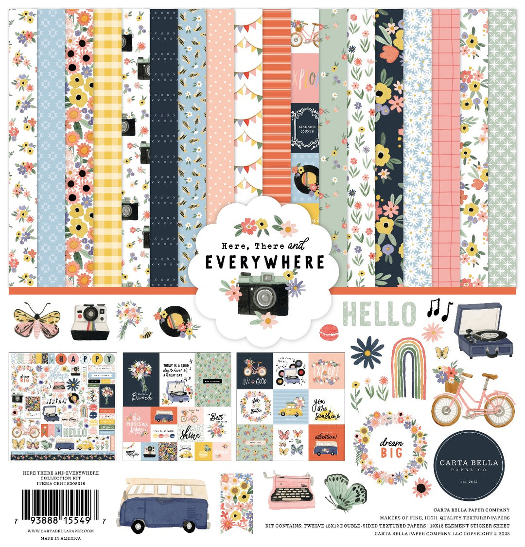 Collection Kit, 12x12 - Here, There, and Everywhere - Carta Bella Paper