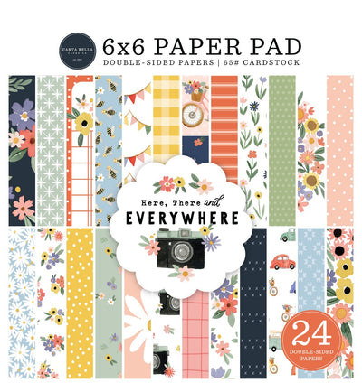 Paper Pad, 6x6 - Here, There, and Everywhere - Cata Bella Paper