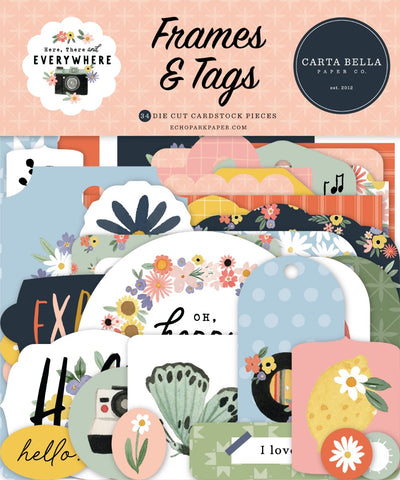 Frames And Tags Ephemera - Here, There, and Everywhere - Carta Bella Paper