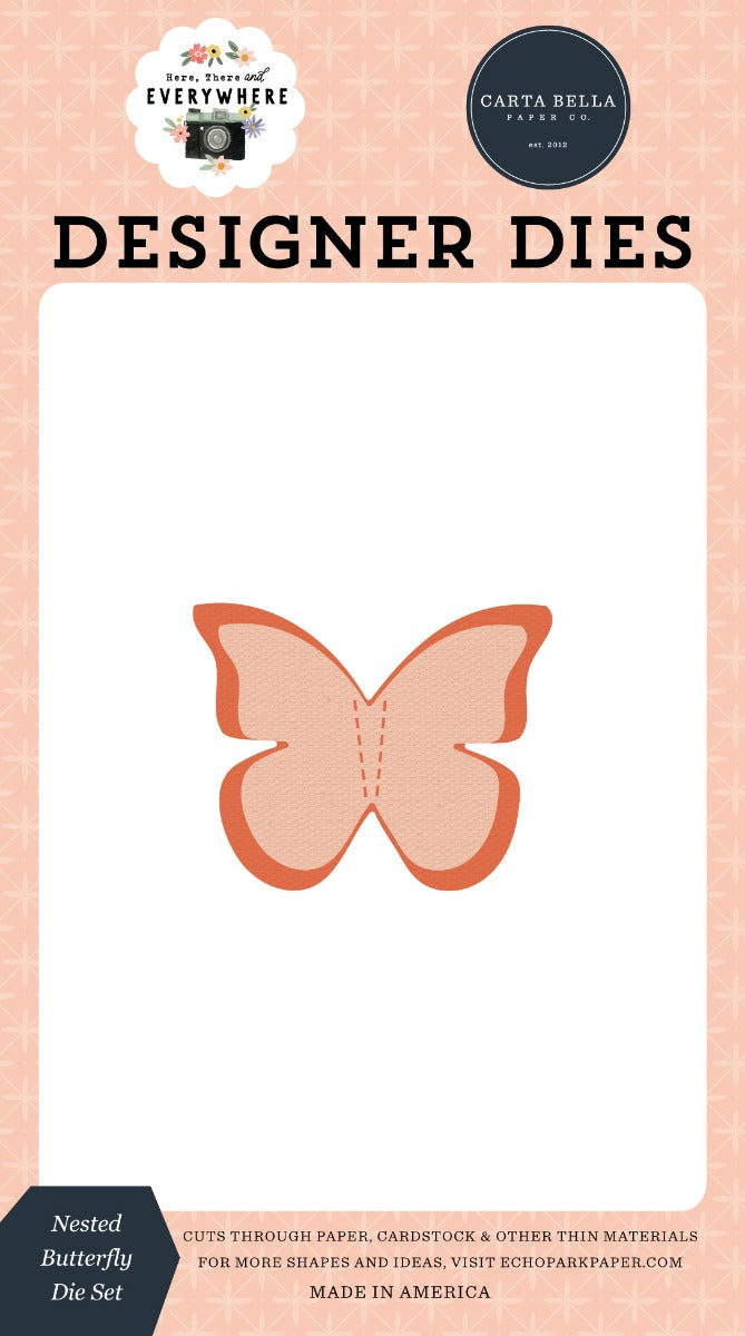 Nested Butterfly Designer Dies - Here, There, and Everywhere - Carta Bella Paper