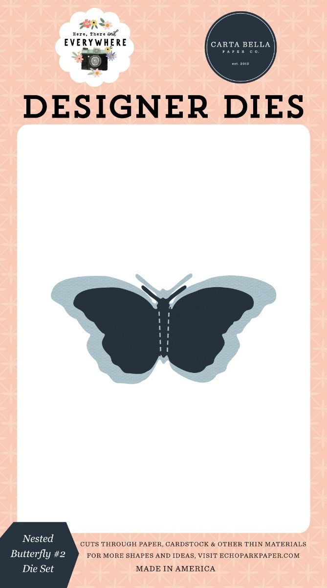 Nested Butterfly #2 Designer Dies - Here, There, and Everywhere - Carta Bella Paper