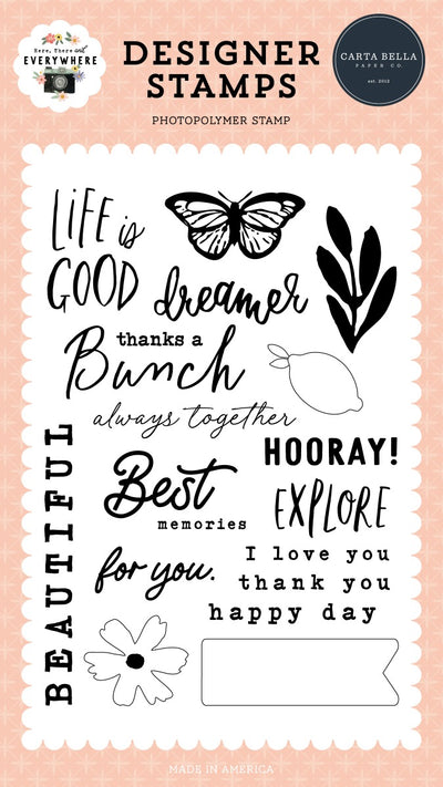 Dreamer Stamp Set - Here, There, and Everywhere - Carta Bella Paper