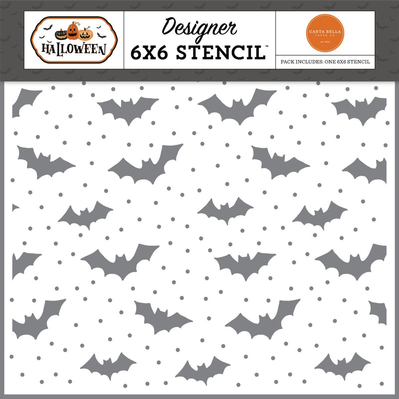 Halloween Gone Batty Stencil- Carta Bella