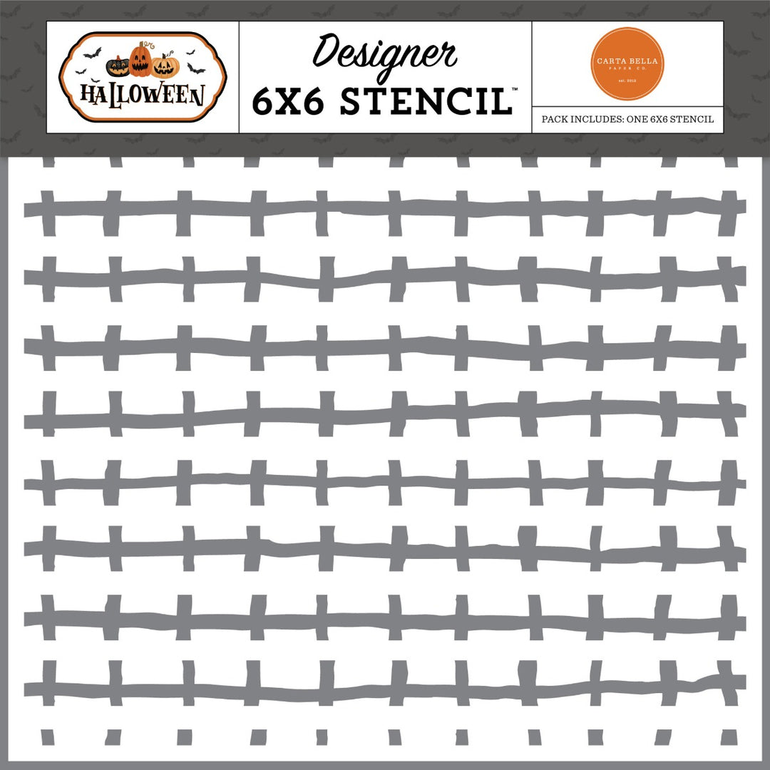 Halloween Spooky Scary Stitch Stencil- Carta Bella
