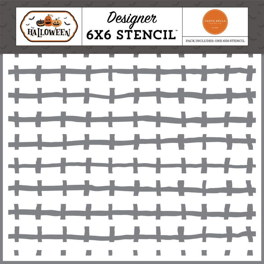 Halloween Spooky Scary Stitch Stencil- Carta Bella