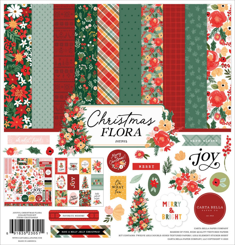Joyful Christmas Flora Collection Kit - Carta Bella