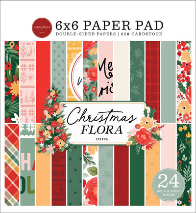 Joyful Christmas Flora 6x6 Paper Pad - Carta Bella