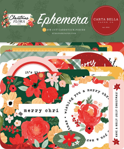 Joyful Christmas Flora Ephemera - Carta Bella
