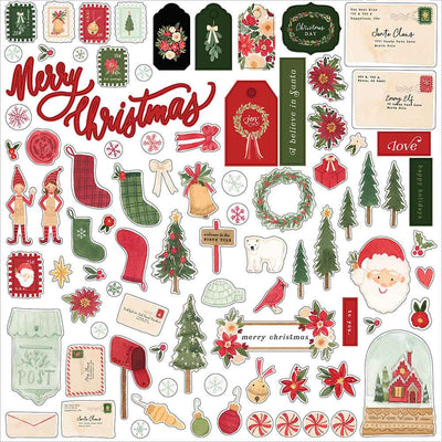 Letters To Santa Element Stickers - Carta Bella