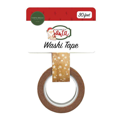 Wood Grain Snow Washi Tape - Letters To Santa - Carta Bella