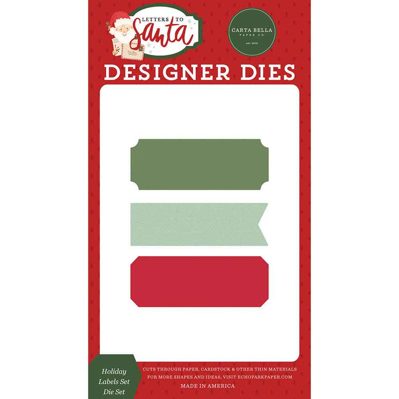 Holiday Labels Set Die Set - Letters To Santa - Carta Bella