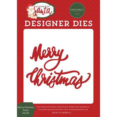 Merry Christmas Script Die Set - Letters To Santa - Carta Bella