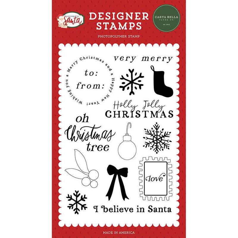 I Believe In Santa Stamp Set - Letters To Santa - Carta Bella