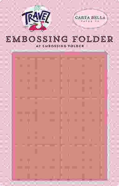 Grid Embossing Folder - Let's Travel - Carta Bella - Clearance