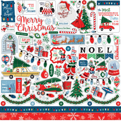 Merry Christmas Element Stickers - Carta Bella