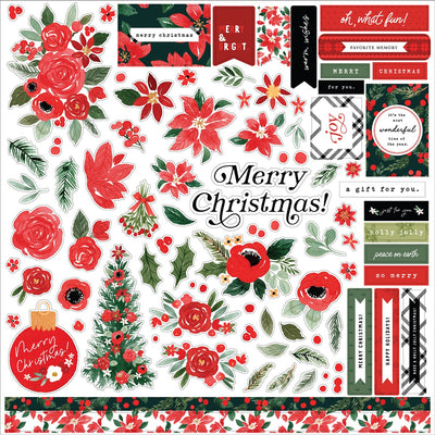 Christmas Flora Element Sticker- Carta Bella