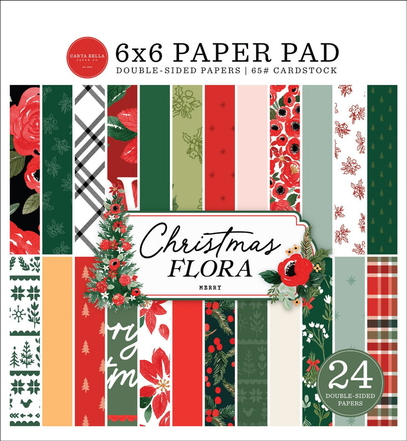 Christmas Flora 6x6 Paper Pad- Carta Bella