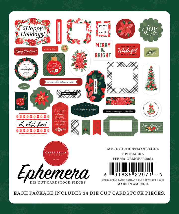 Christmas Flora Ephemera- Carta Bella