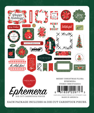 Christmas Flora Ephemera- Carta Bella