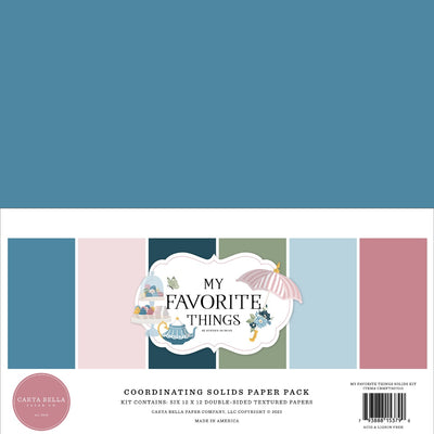 Solids Paper Pack, 12x12 - My Favorite Things - Carta Bella Paper