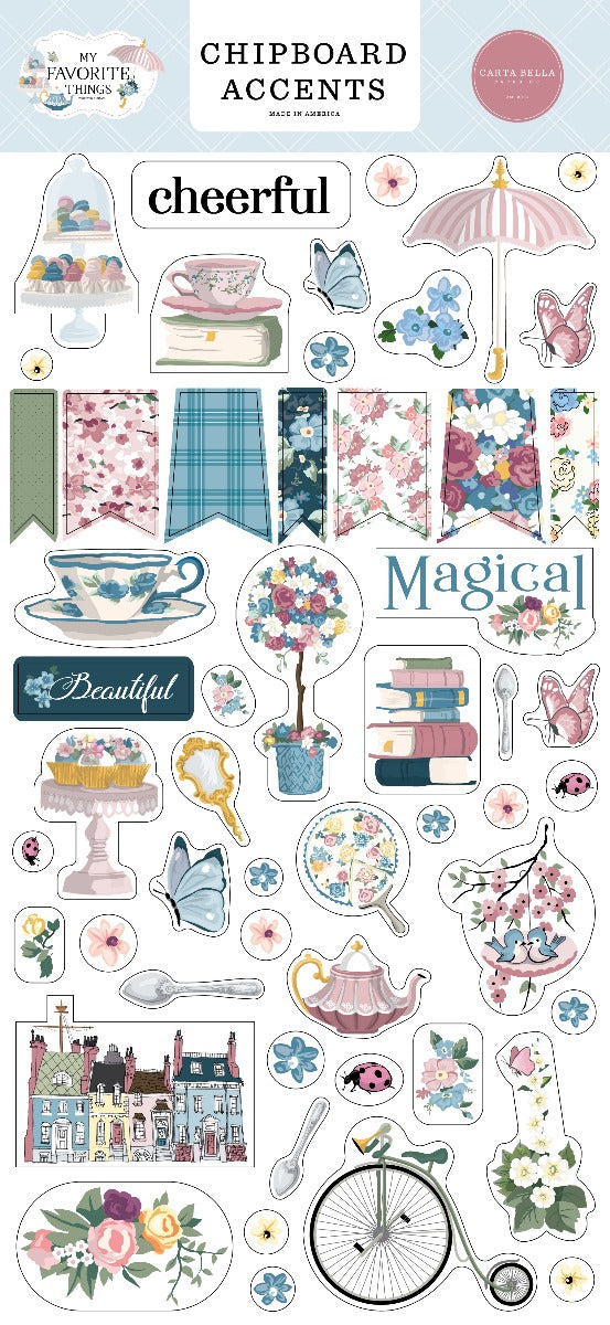 Chipboard Embellishments, 6x13 -  My Favorite Things - Carta Bella Paper
