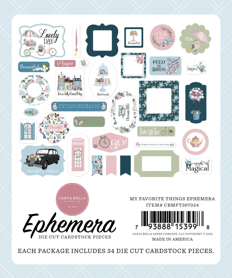 Ephemera -  My Favorite Things - Carta Bella Paper