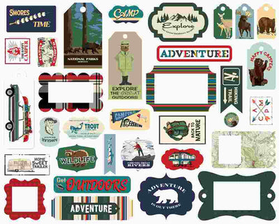 Outdoor Adventures Frames & Tags - Carta Bella - Clearance