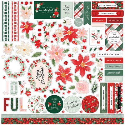 Peaceful Christmas Flora Element Sticker - Carta Bella
