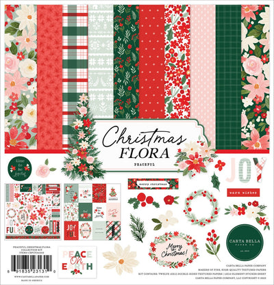 Peaceful Christmas Flora Collection Kit - Carta Bella